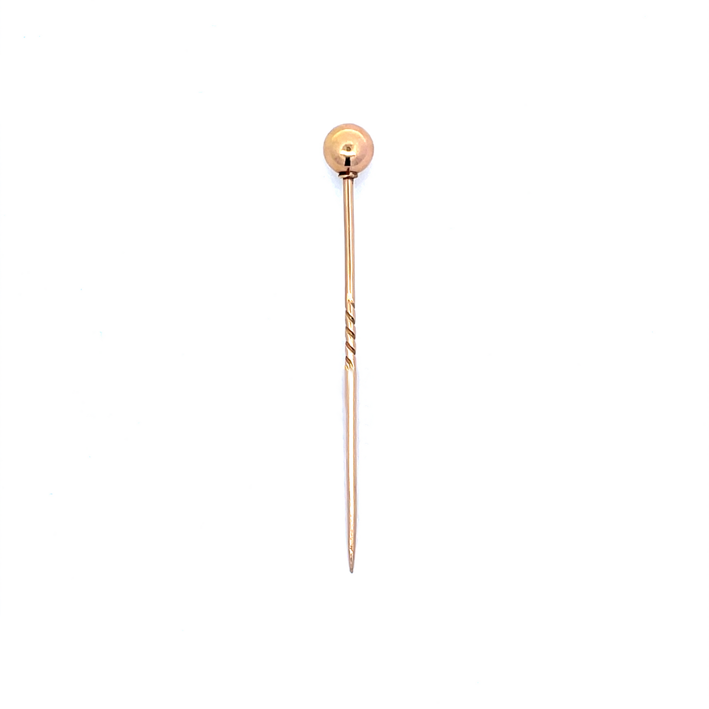 Yellow Gold Ball Top Tie Pin