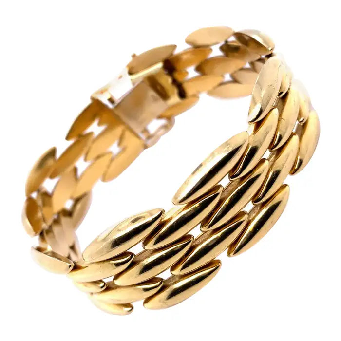 Cartier Vintage Yellow Gold Bricklink Bracelet