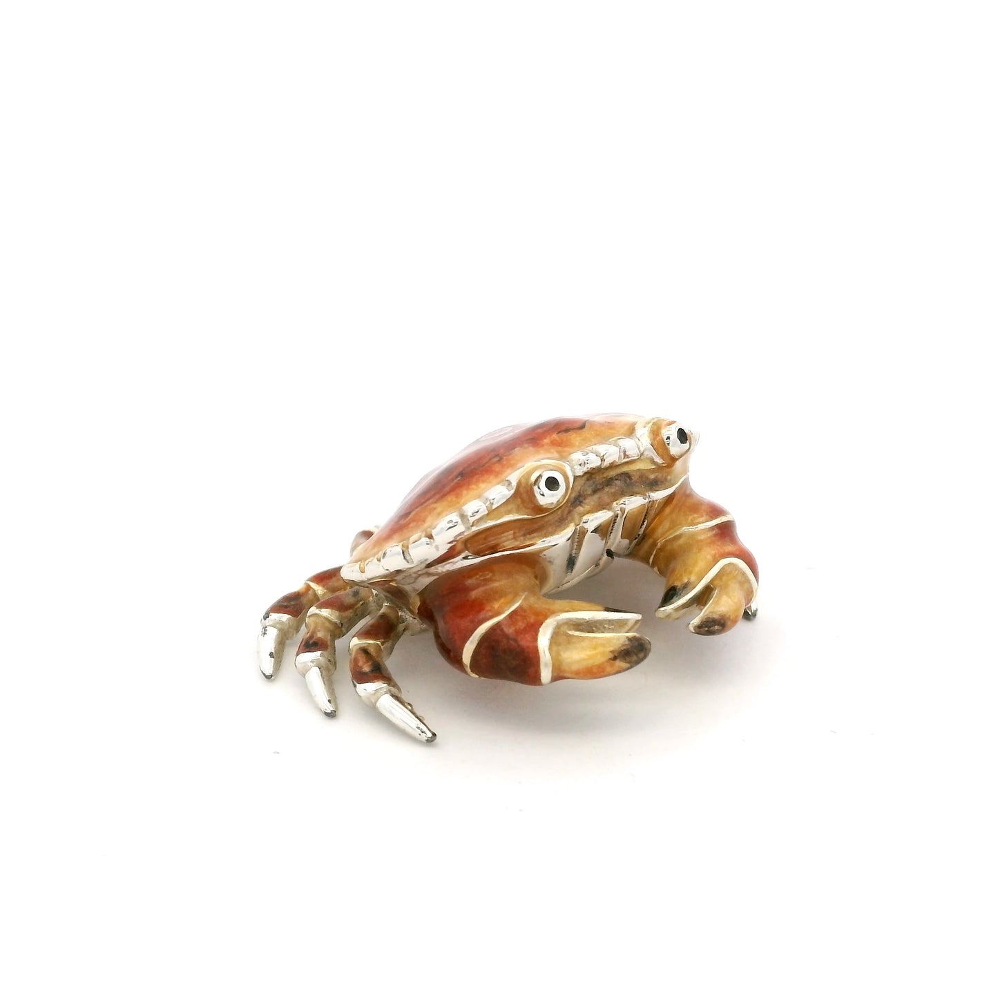 Silver And Enamel Crab