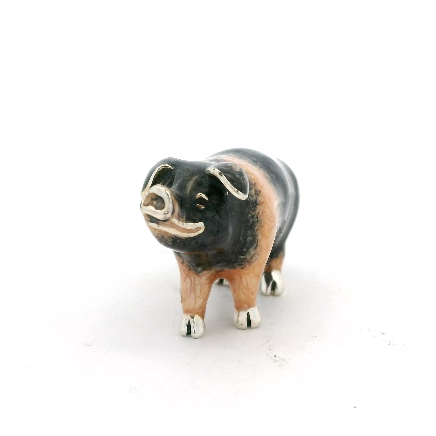 Silver And Enamel Pig