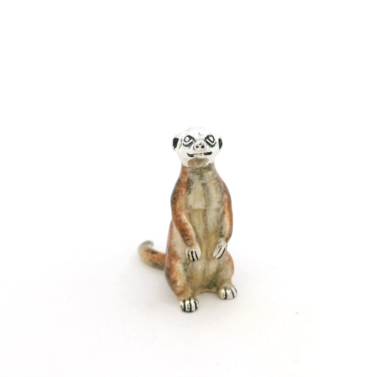 Silver And Enamel Meerkat