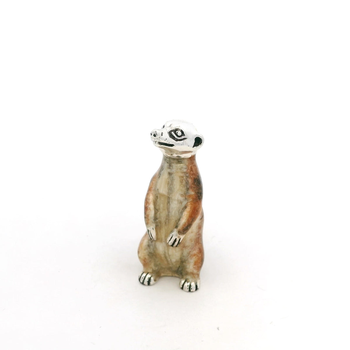 Silver And Enamel Meerkat