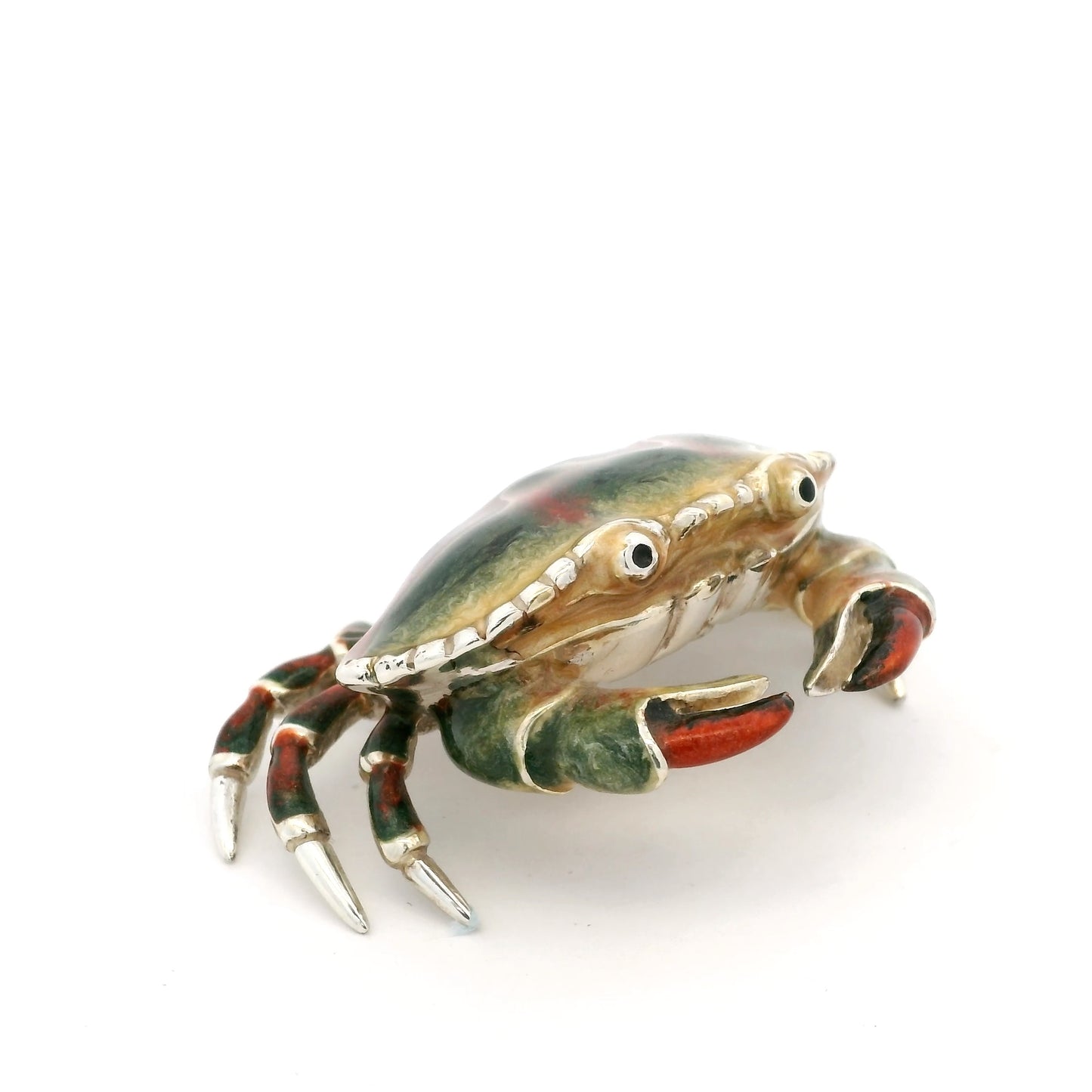 Silver And Enamel Crab