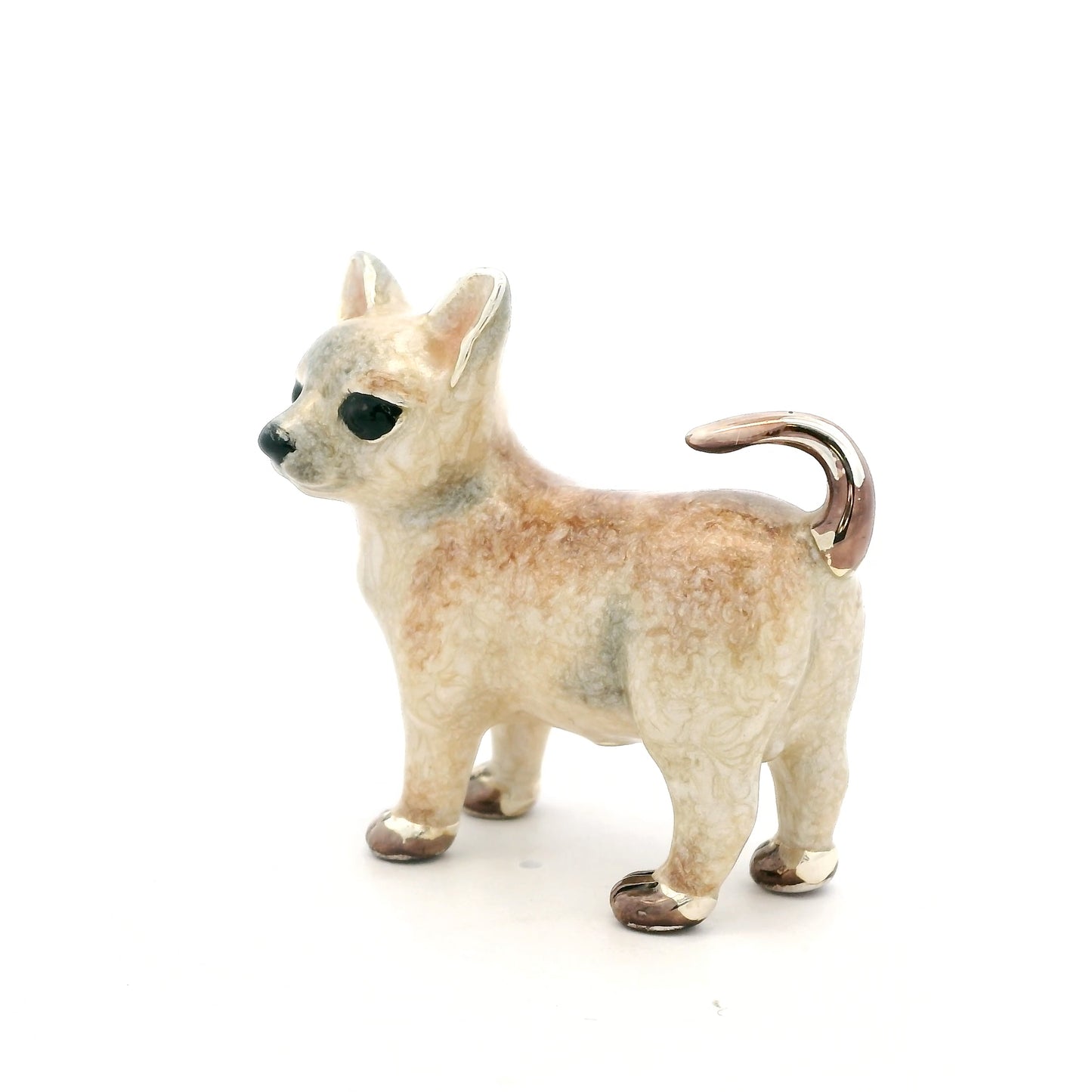 Silver And Enamel Chihuahua