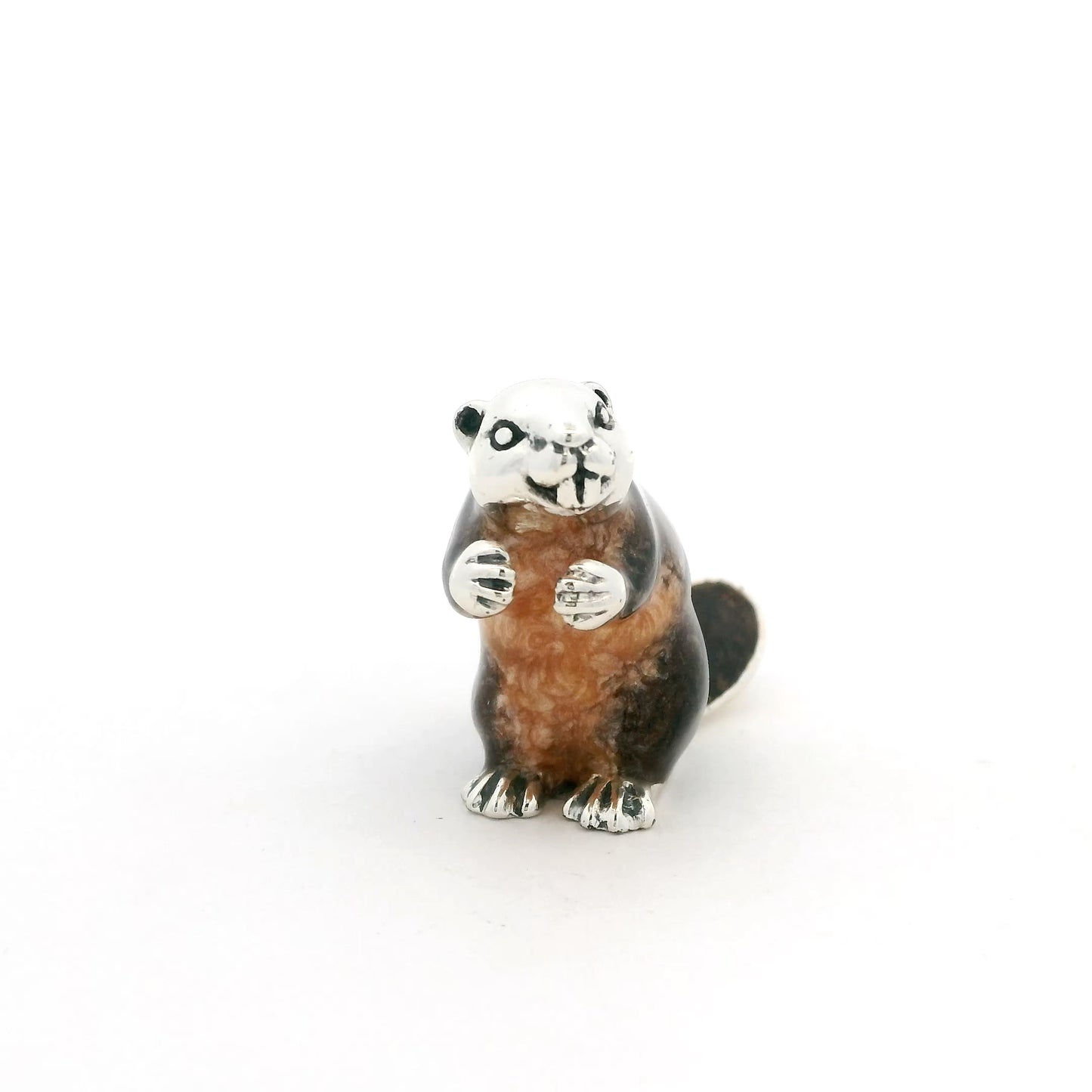 Silver And Enamel Beaver