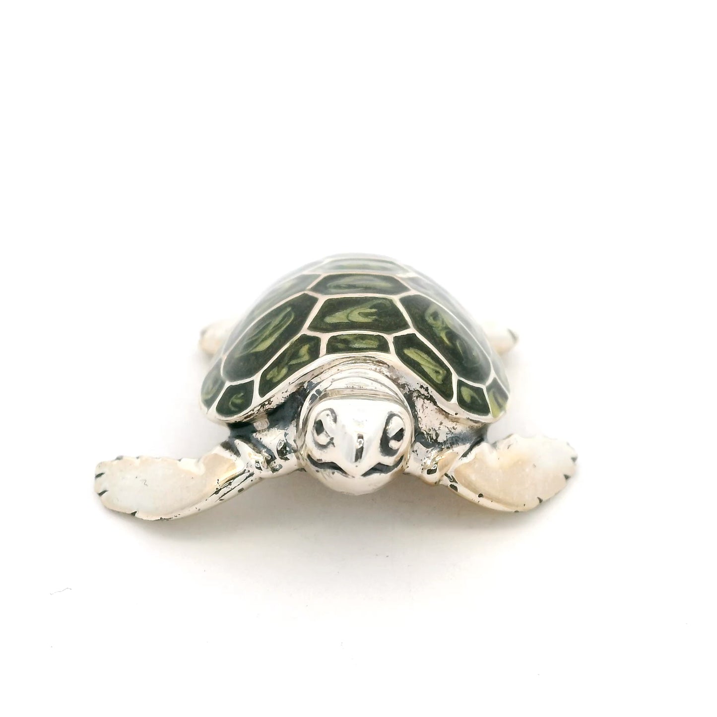 Silver And Enamel Turtle