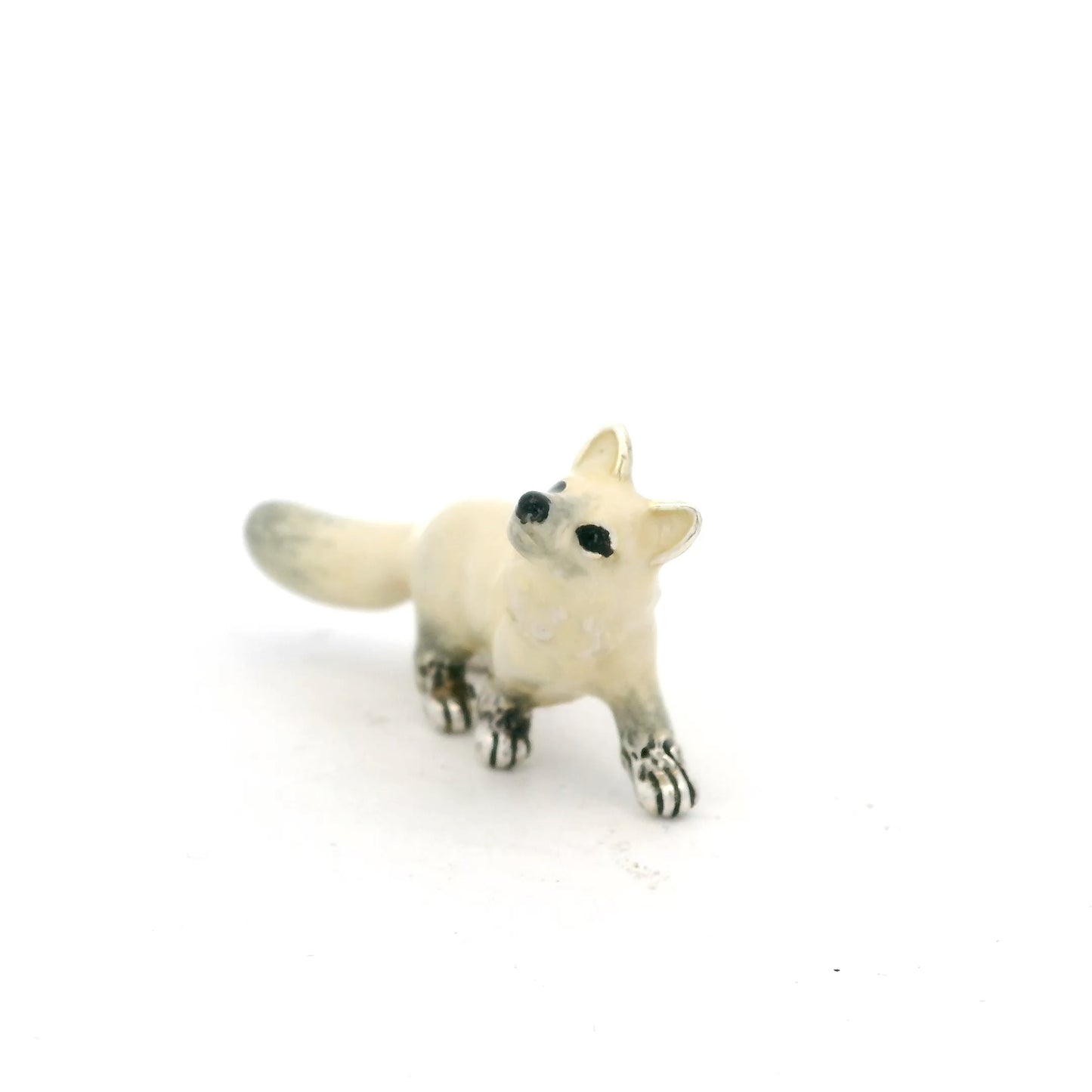 Silver And Enamel Snow Fox