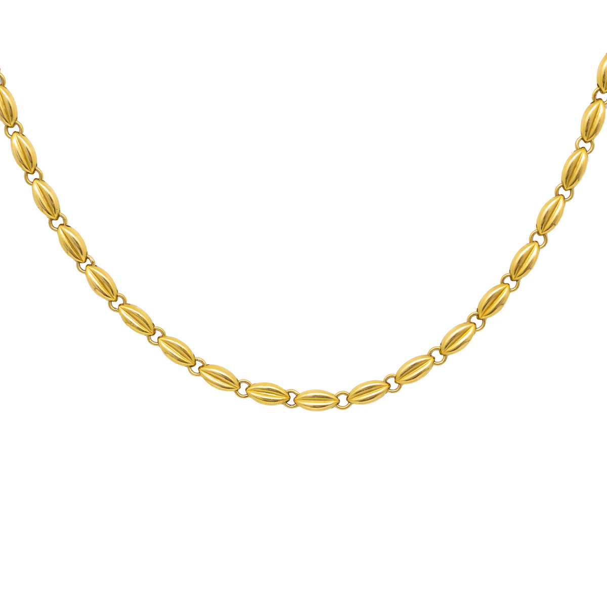18ct Yellow Gold Lozenge Link chain 56"