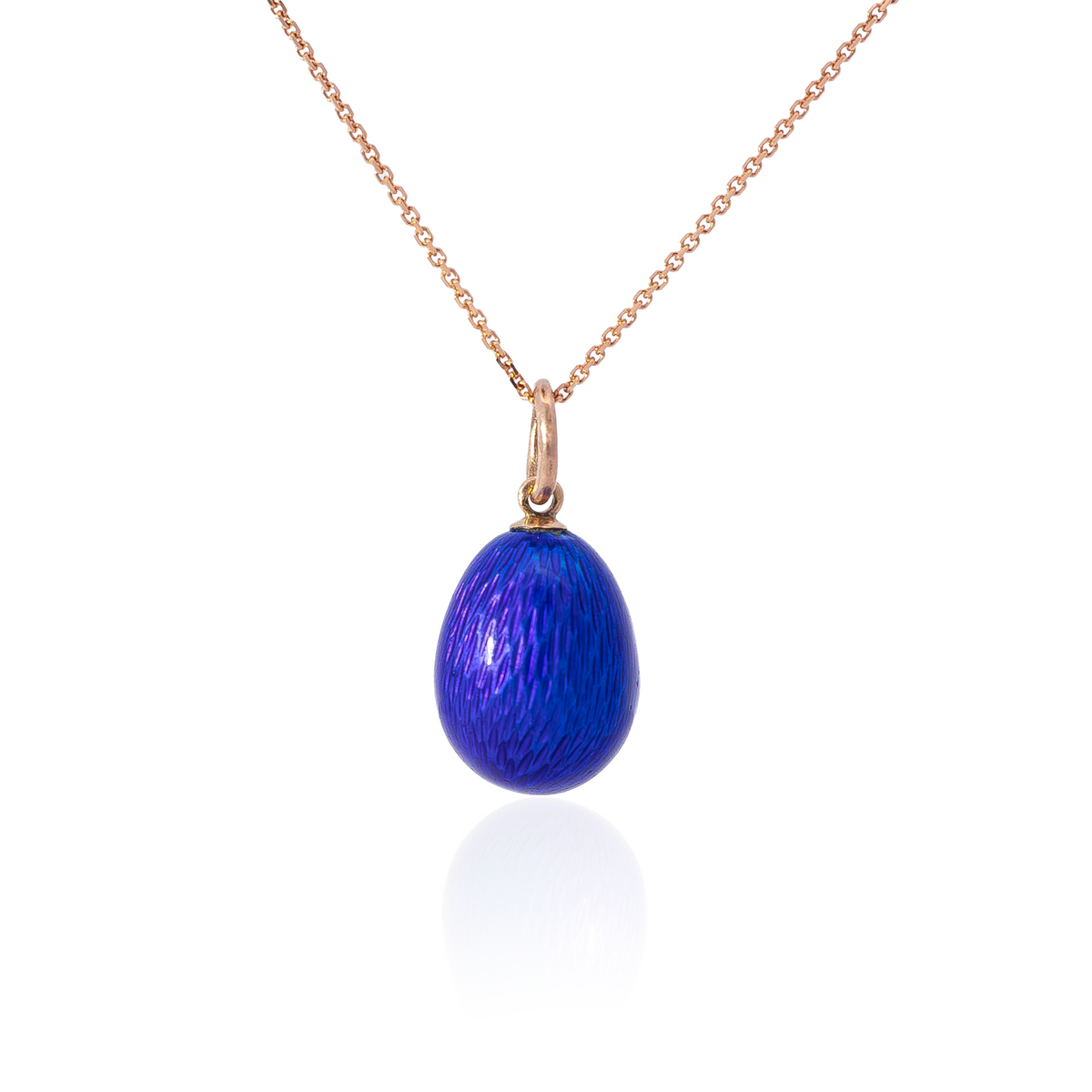 Antique Fedor Afanasiev Blue Guilloché Enamel Egg