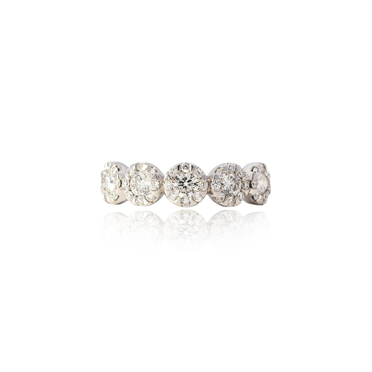 Mappin & Webb Diamond Halos Five Stone Ring