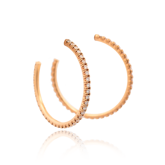 Cartier Etincelle Diamond Hoop Earrings - Large | Rose Gold