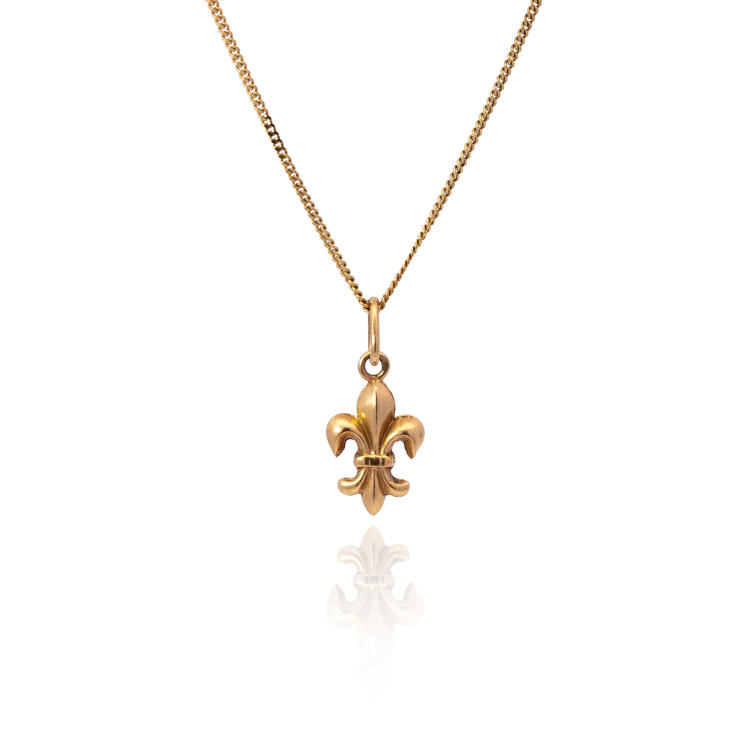 Yellow Gold Fleur de Lys Charm