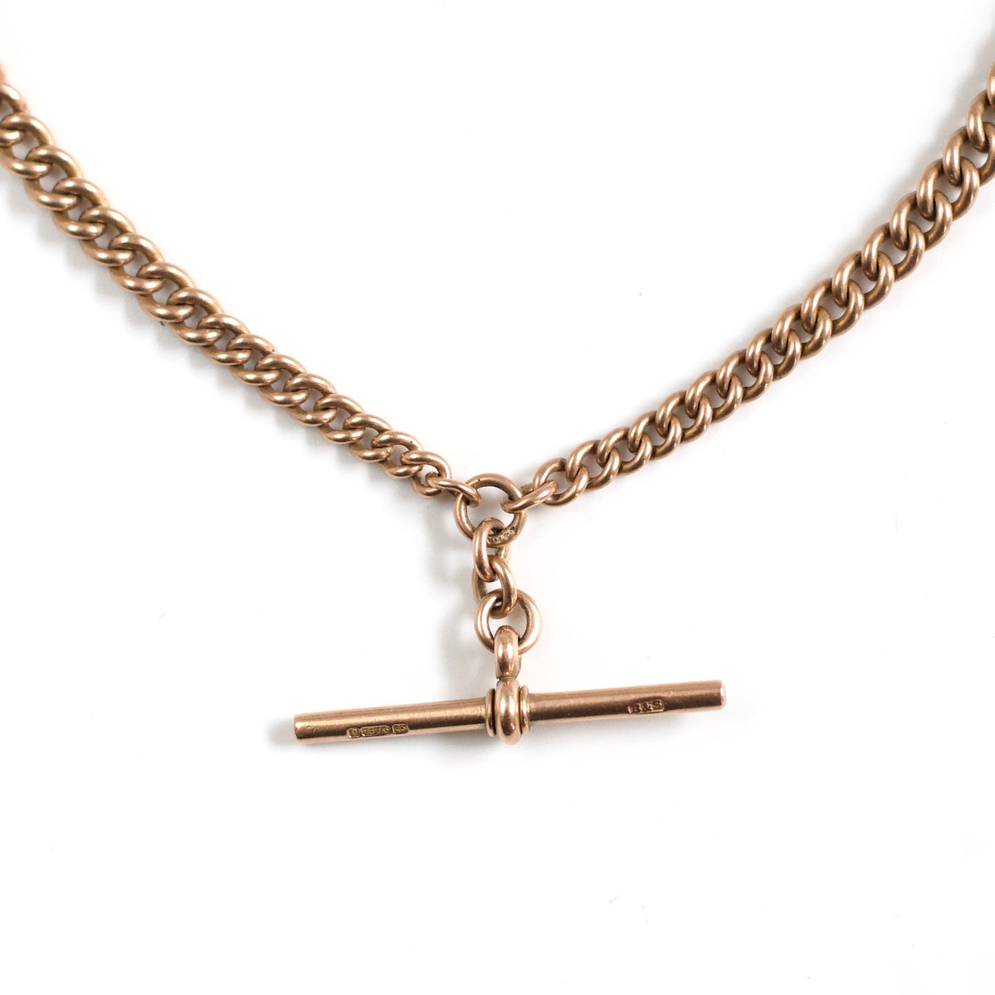 9ct Rose Gold Antique Albert Chain 18"