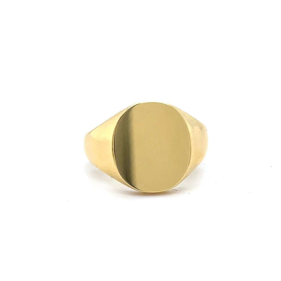 Yellow Gold Oval Signet Ring