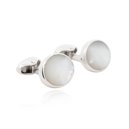 Silver Mother Of Pearl Cufflinks