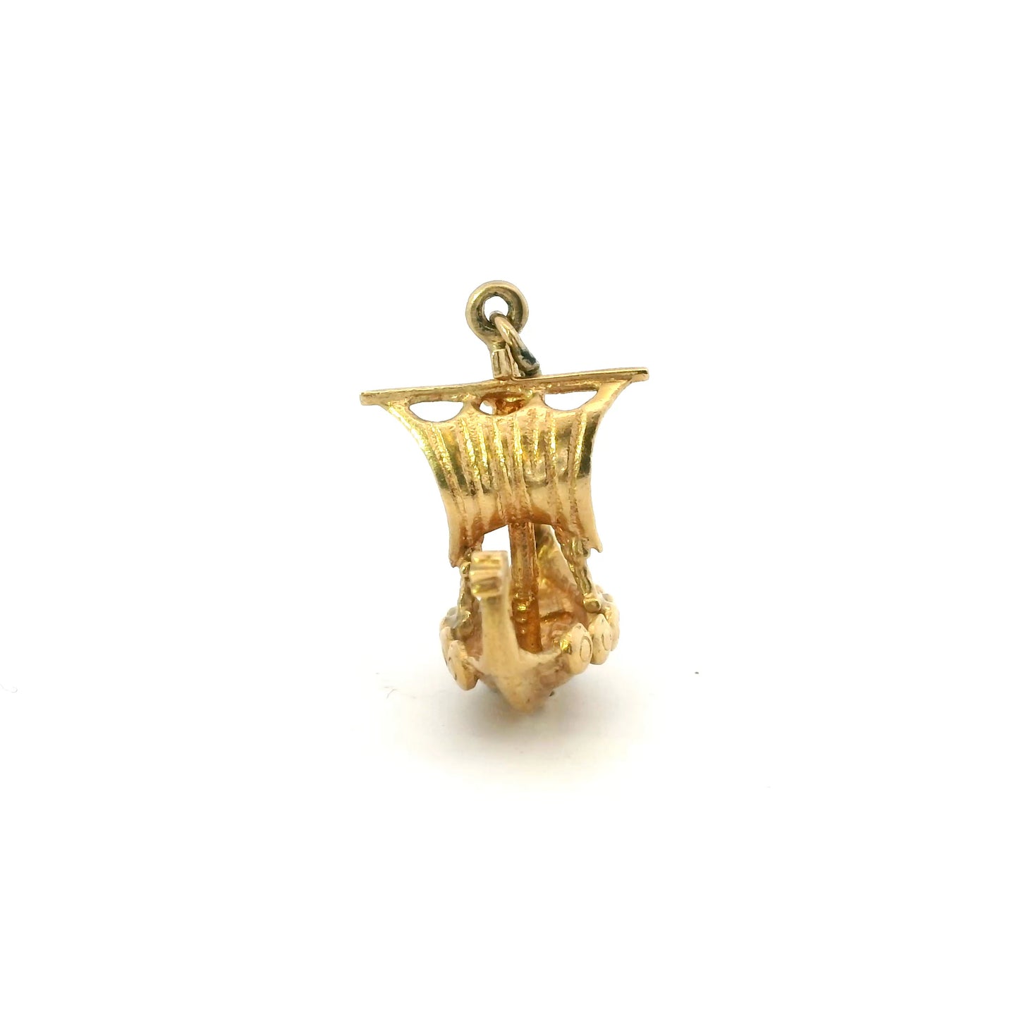 Yellow Gold Viking Boat Charm