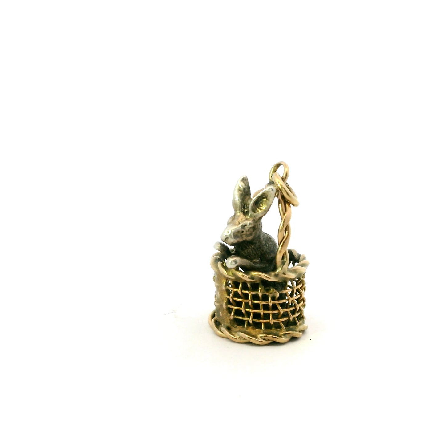 Yellow Gold Rabbit In Basket