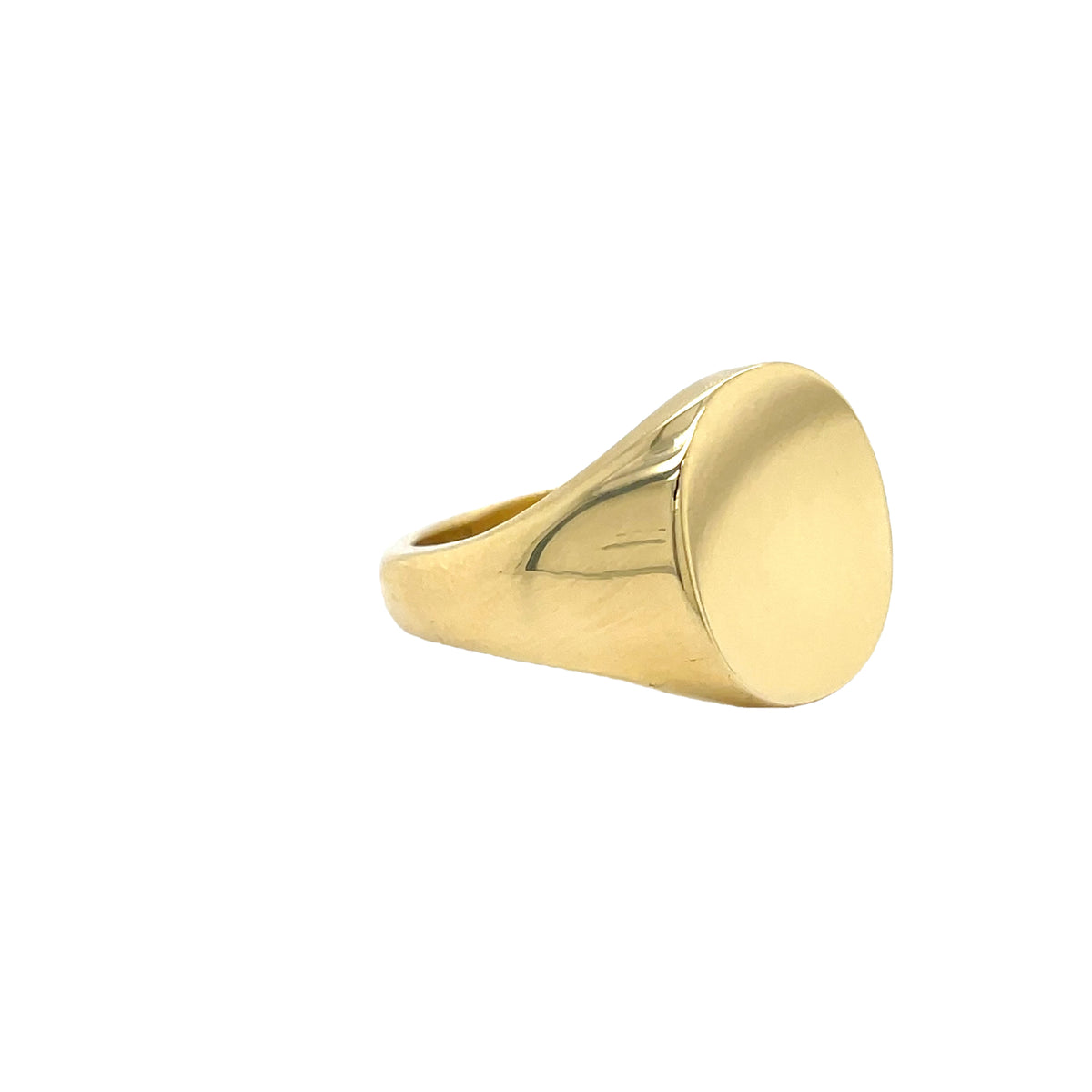 Yellow Gold Oval Signet Ring