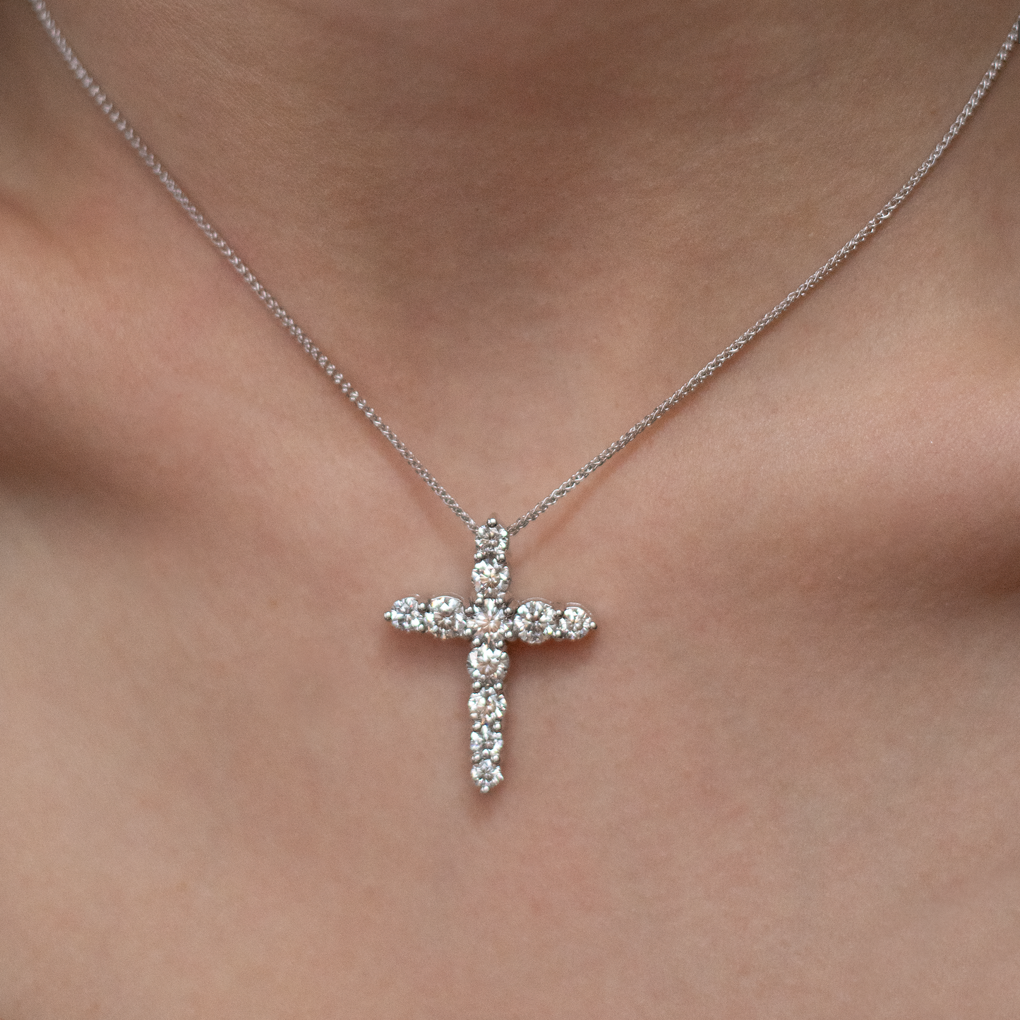 2.28ct Round Diamond Cross Pendant