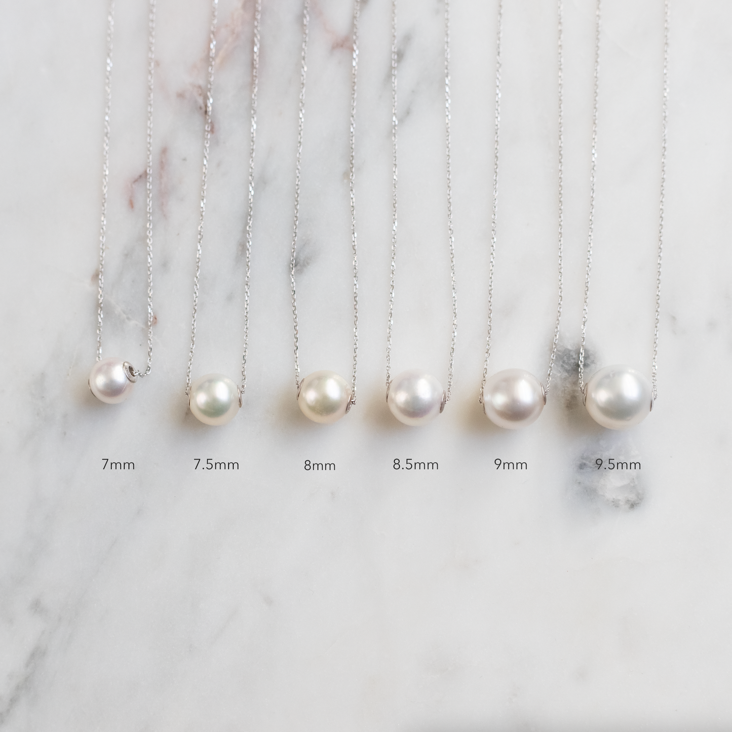 Round Pearl Solitaire Slider Pendant