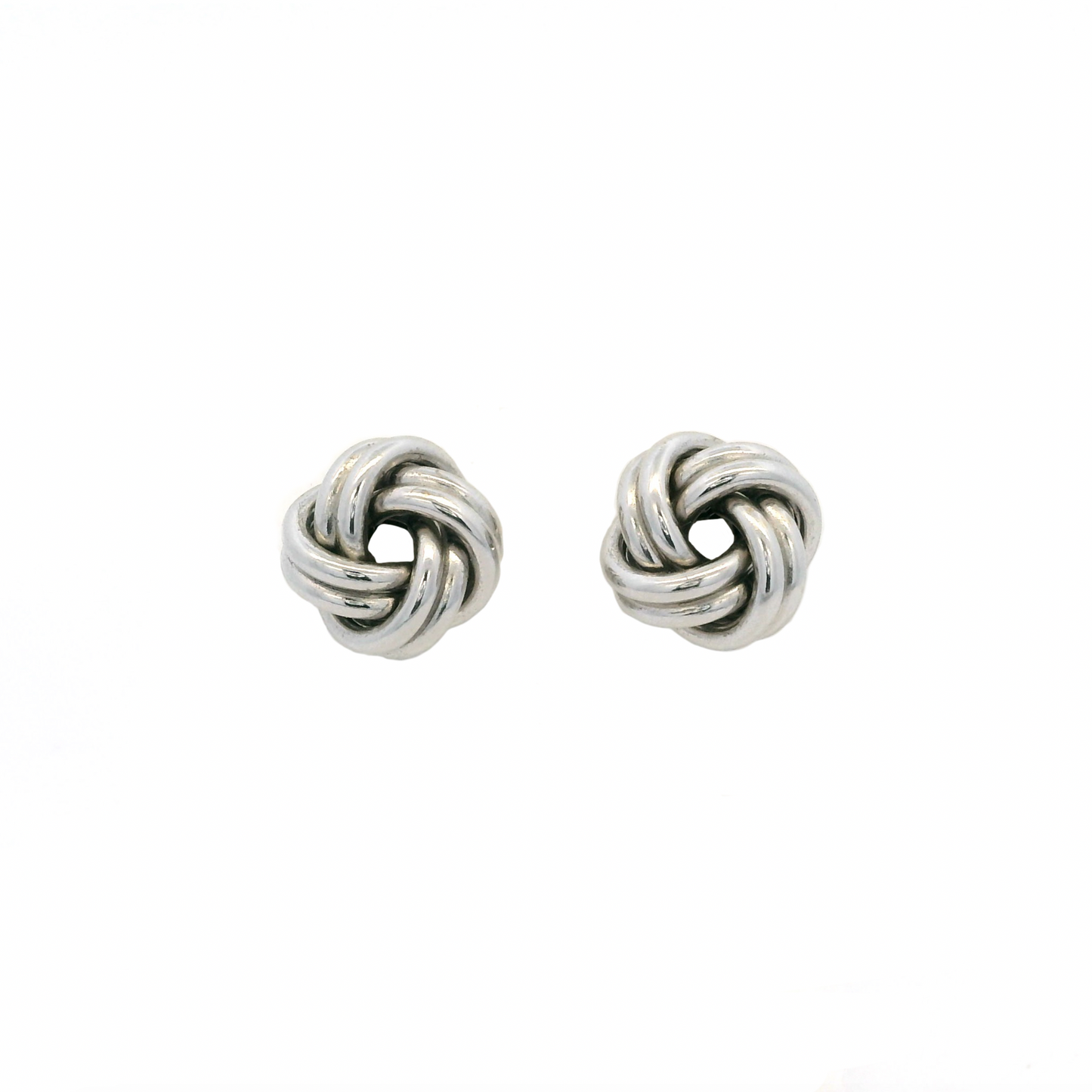 18ct white Gold Knot Earrings
