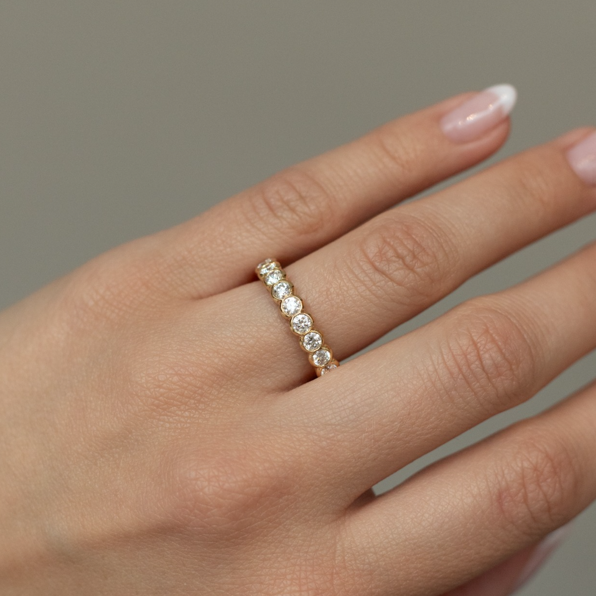1.80ct Rubover Round Diamond Eternity Ring