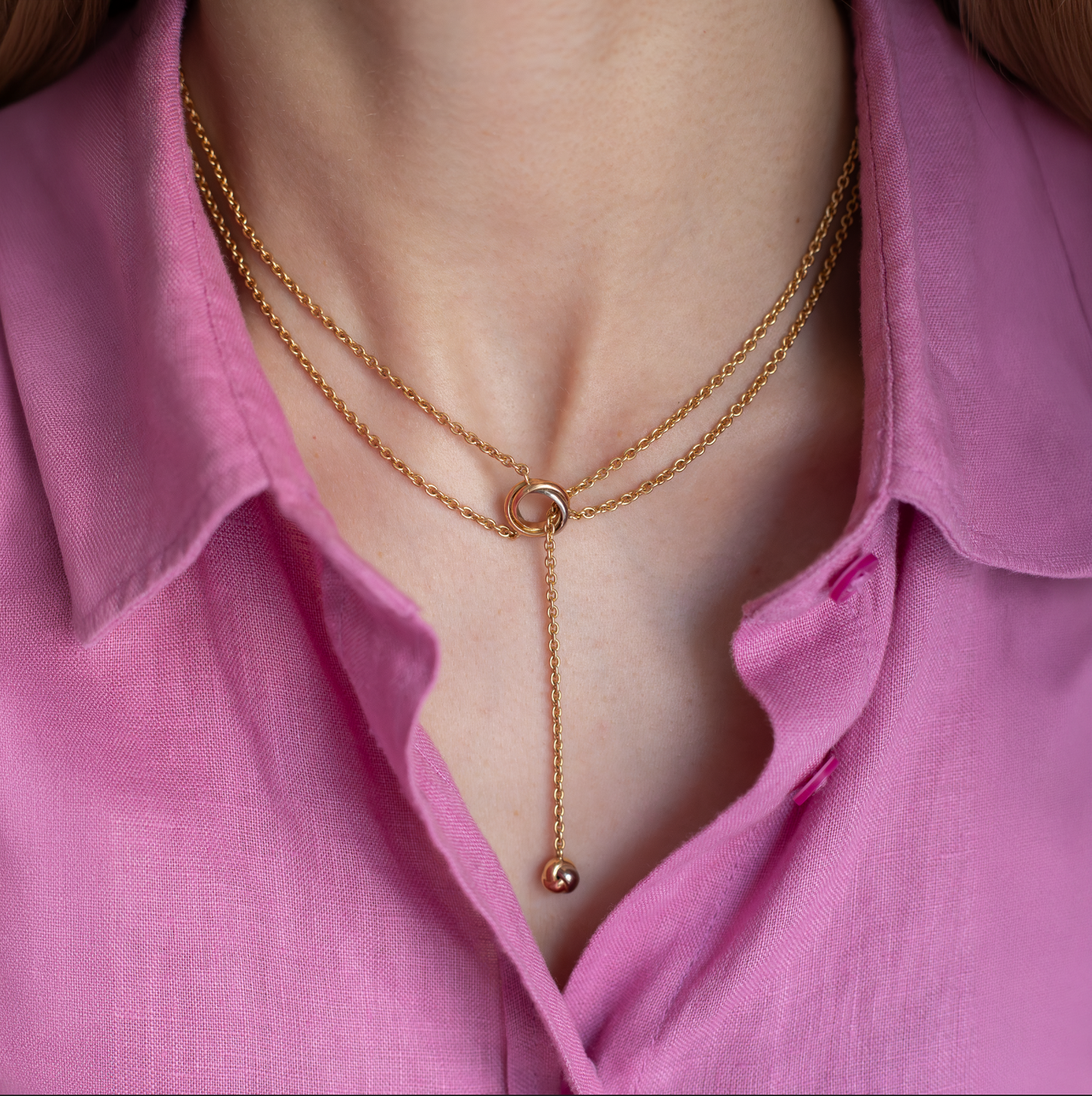 Cartier Baby Trinity Pampilles Lariat Necklace
