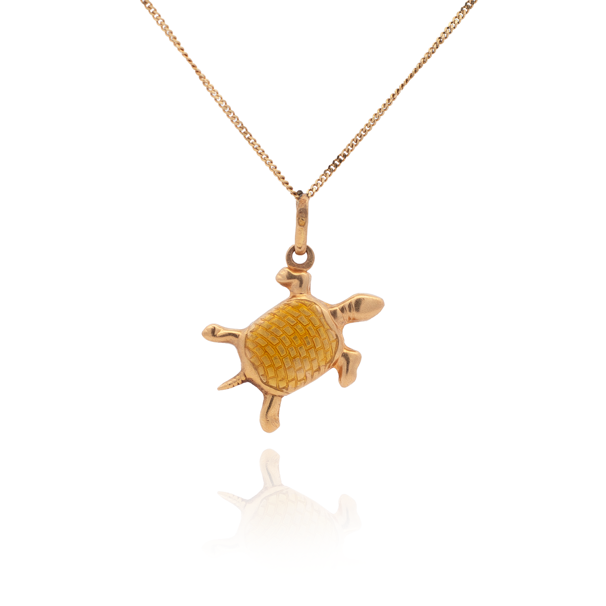 Turtle charm | Tortoise shell enamel