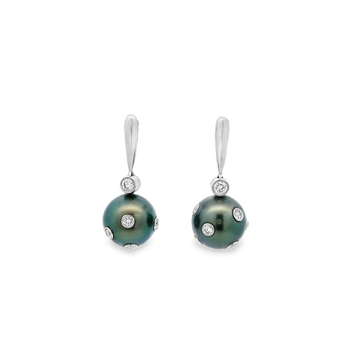 Tiffany & Co Pearl And Diamond Drop Earrings