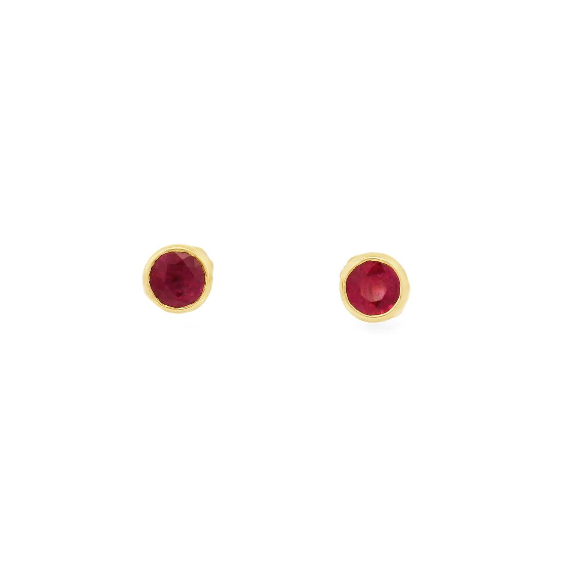 Ruby Rubover Martini Stud Earrings
