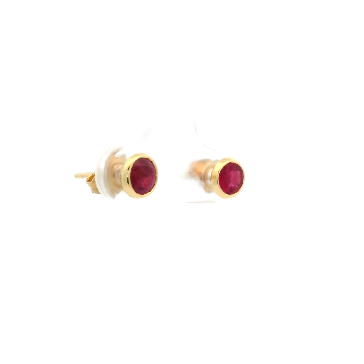 Ruby Rubover Martini Stud Earrings