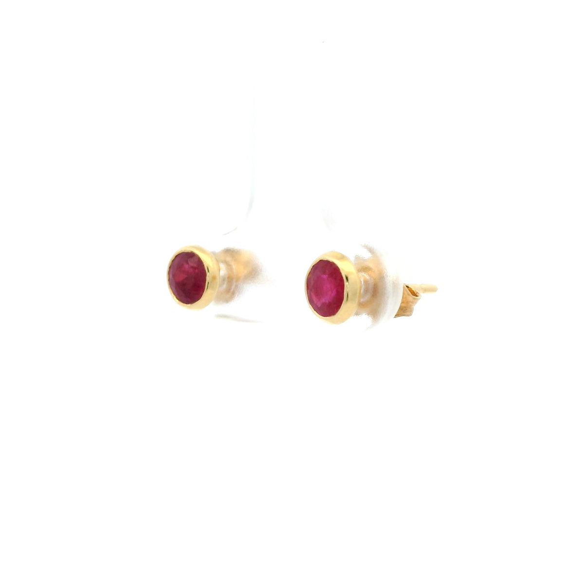 Ruby Rubover Martini Stud Earrings