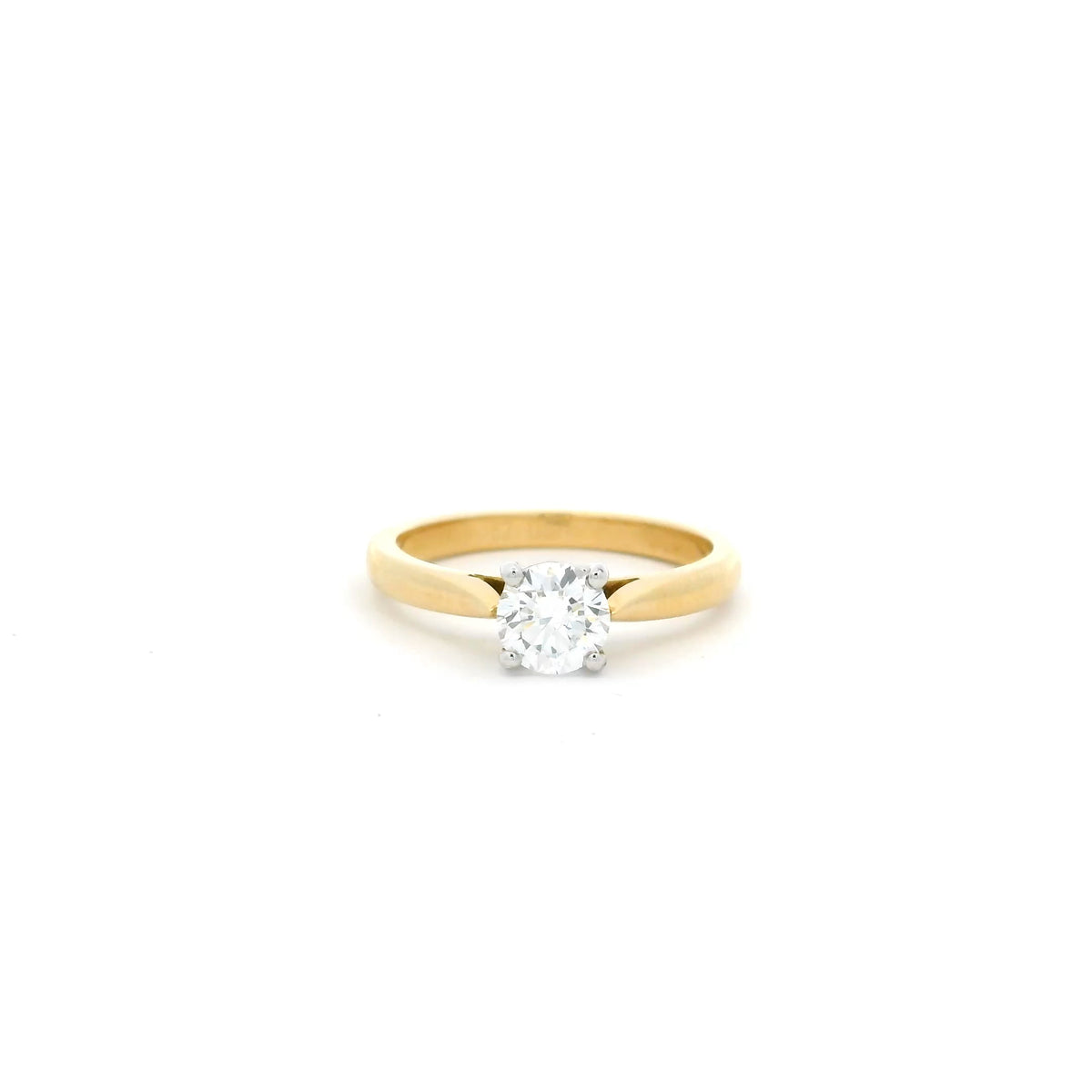 Certified 0.62ct Round Diamond Solitaire Ring