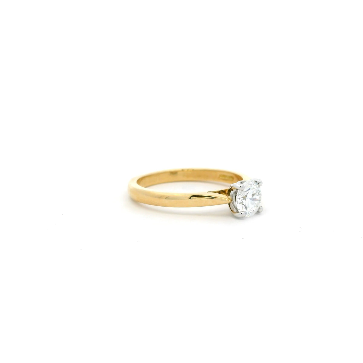 Certified 0.62ct Round Diamond Solitaire Ring