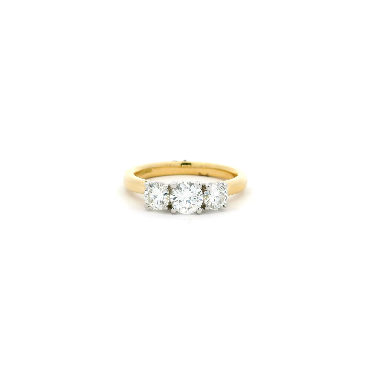 1.02ct Round Diamond Three Stone Ring