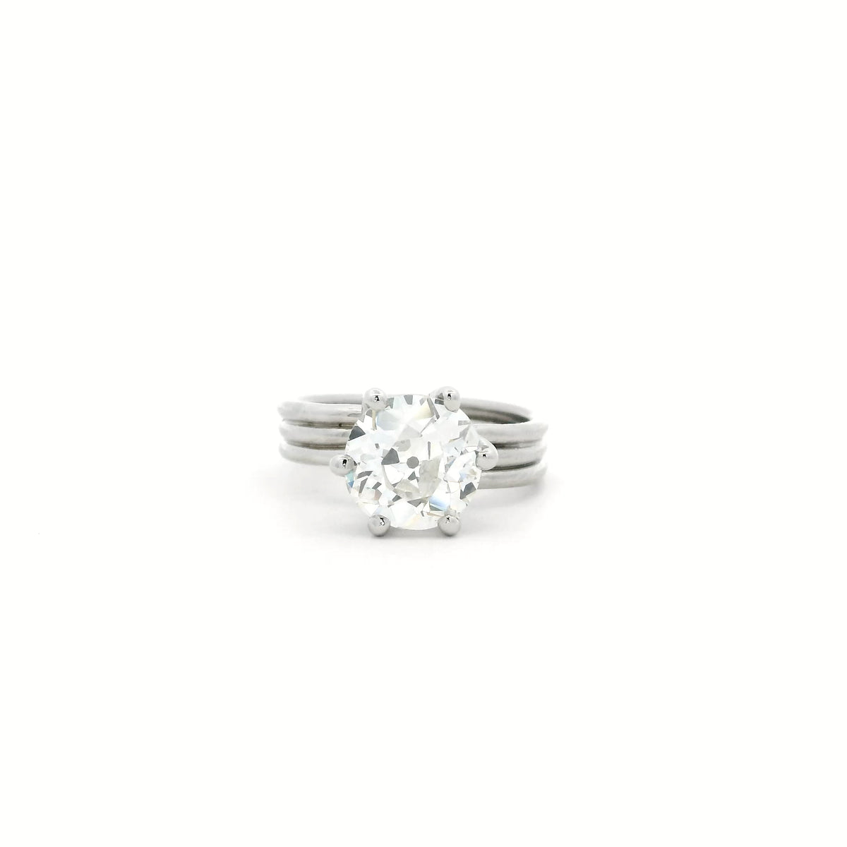 2.57ct Old Cut Diamond Solitaire Ring