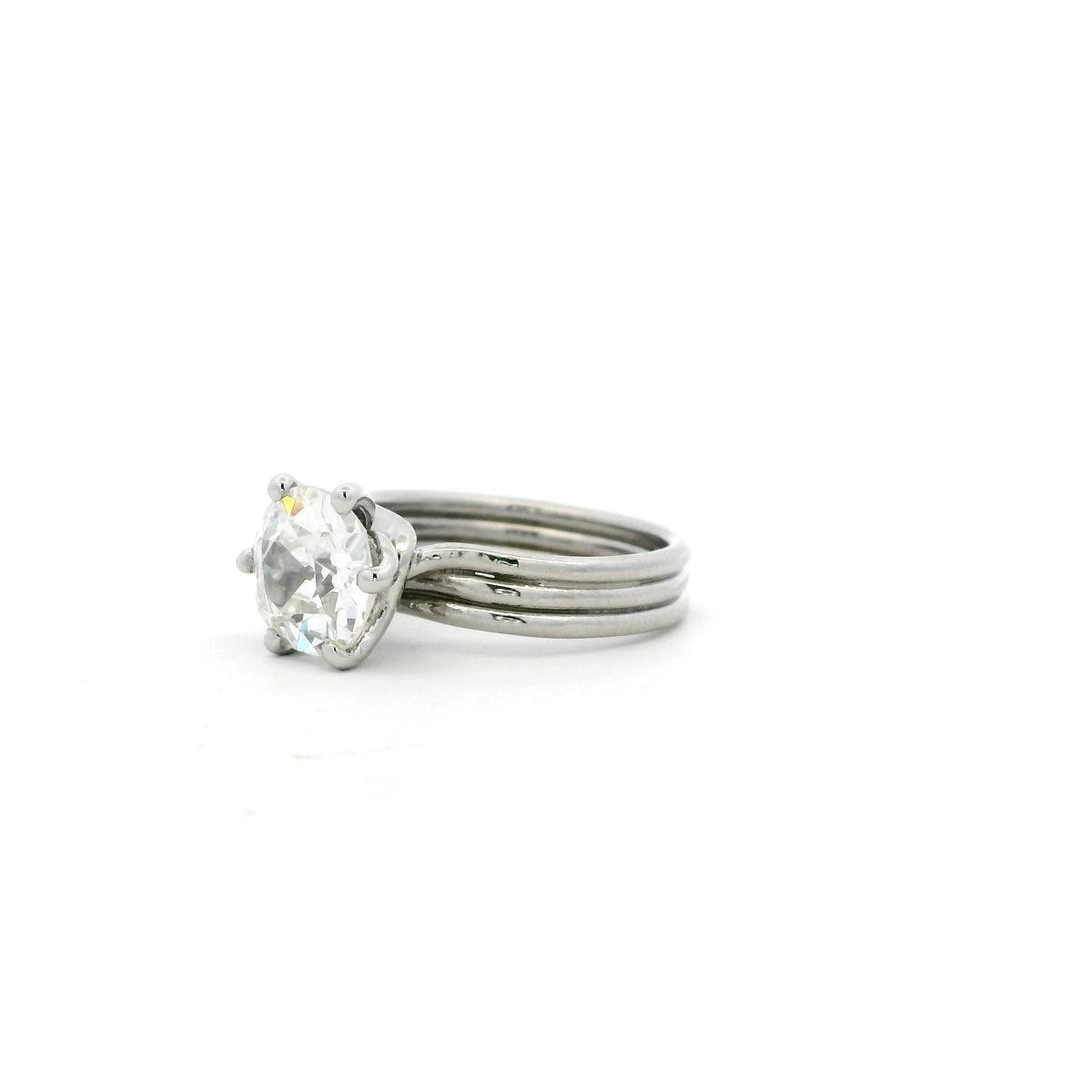 2.57ct Old Cut Diamond Solitaire Ring