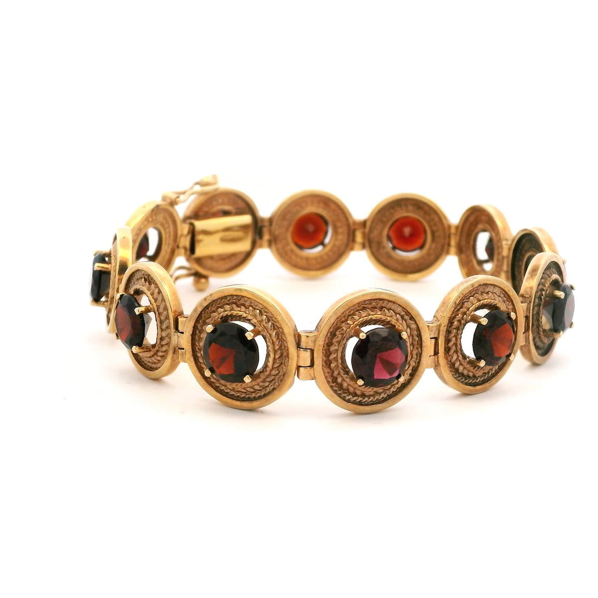 Round Garnet Bracelet