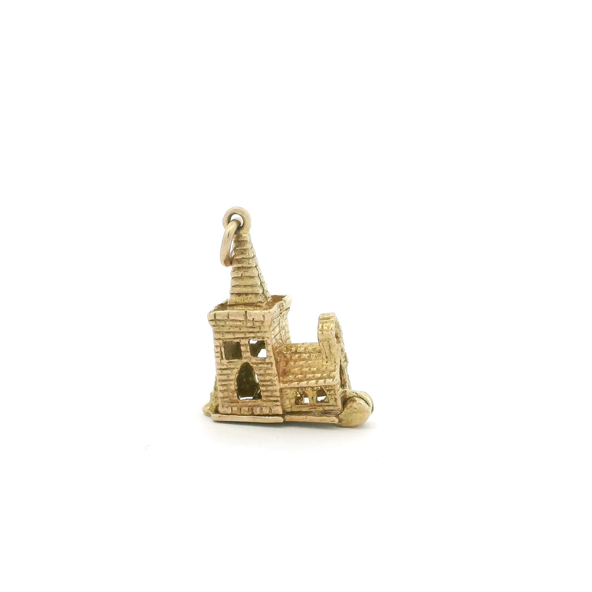 Yellow Gold Church Charm
