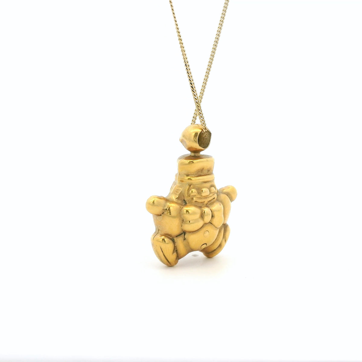 Yellow Gold Inflated Clown Charm