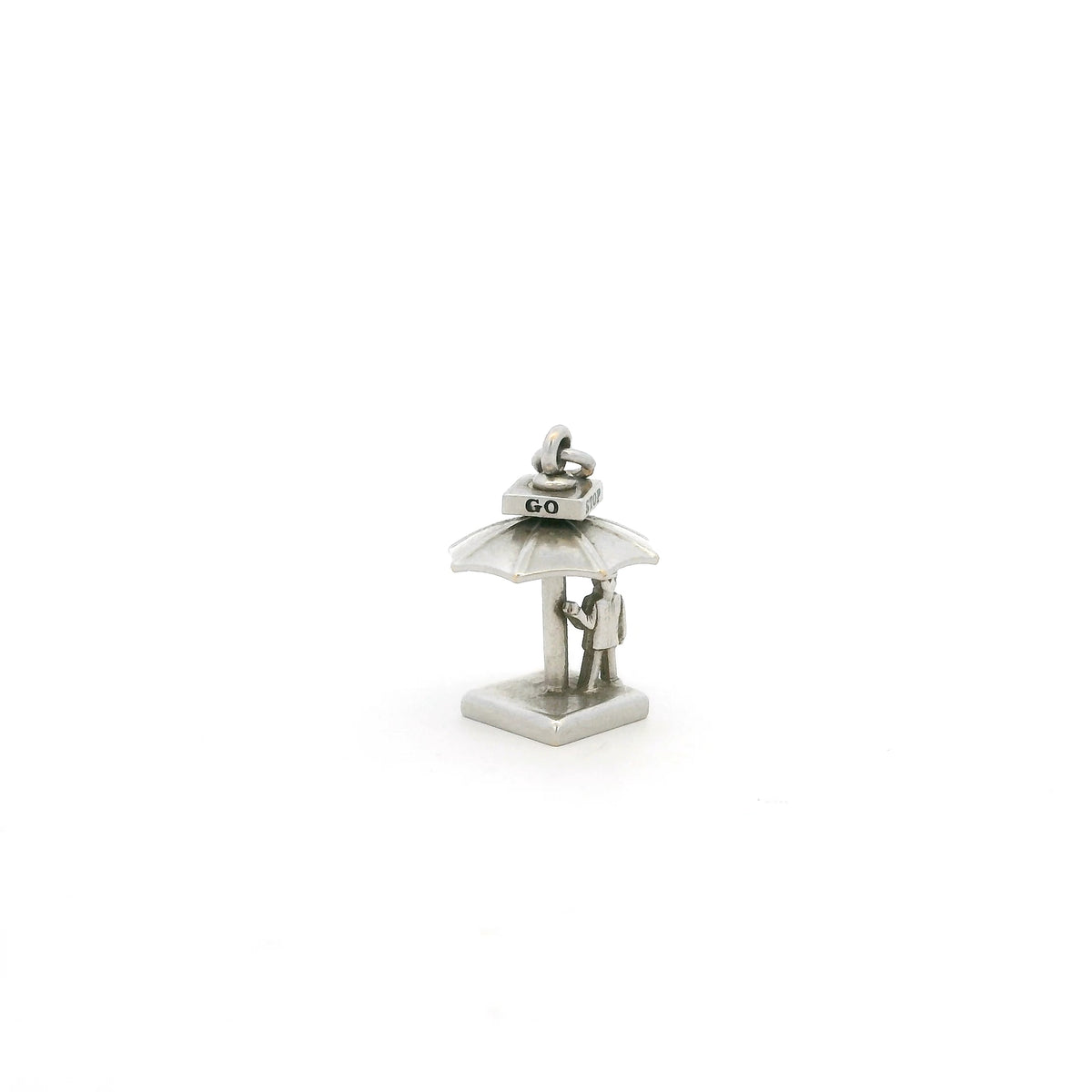 White Gold Walter Lampl Go Stop Charm