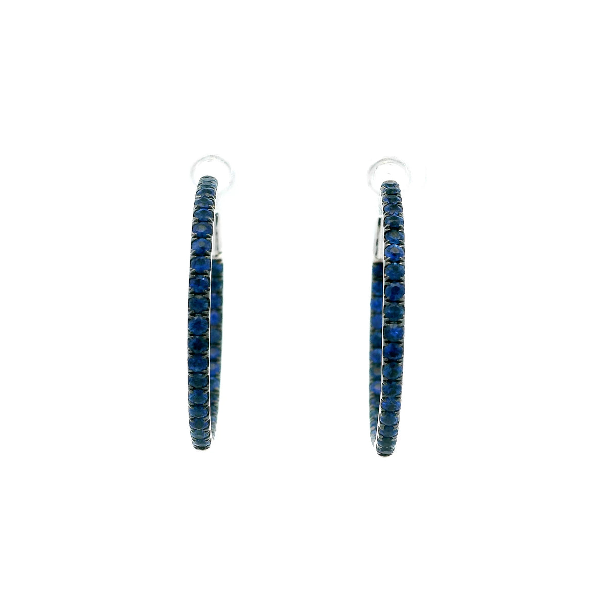 1.58ct Round Sapphire Hoops