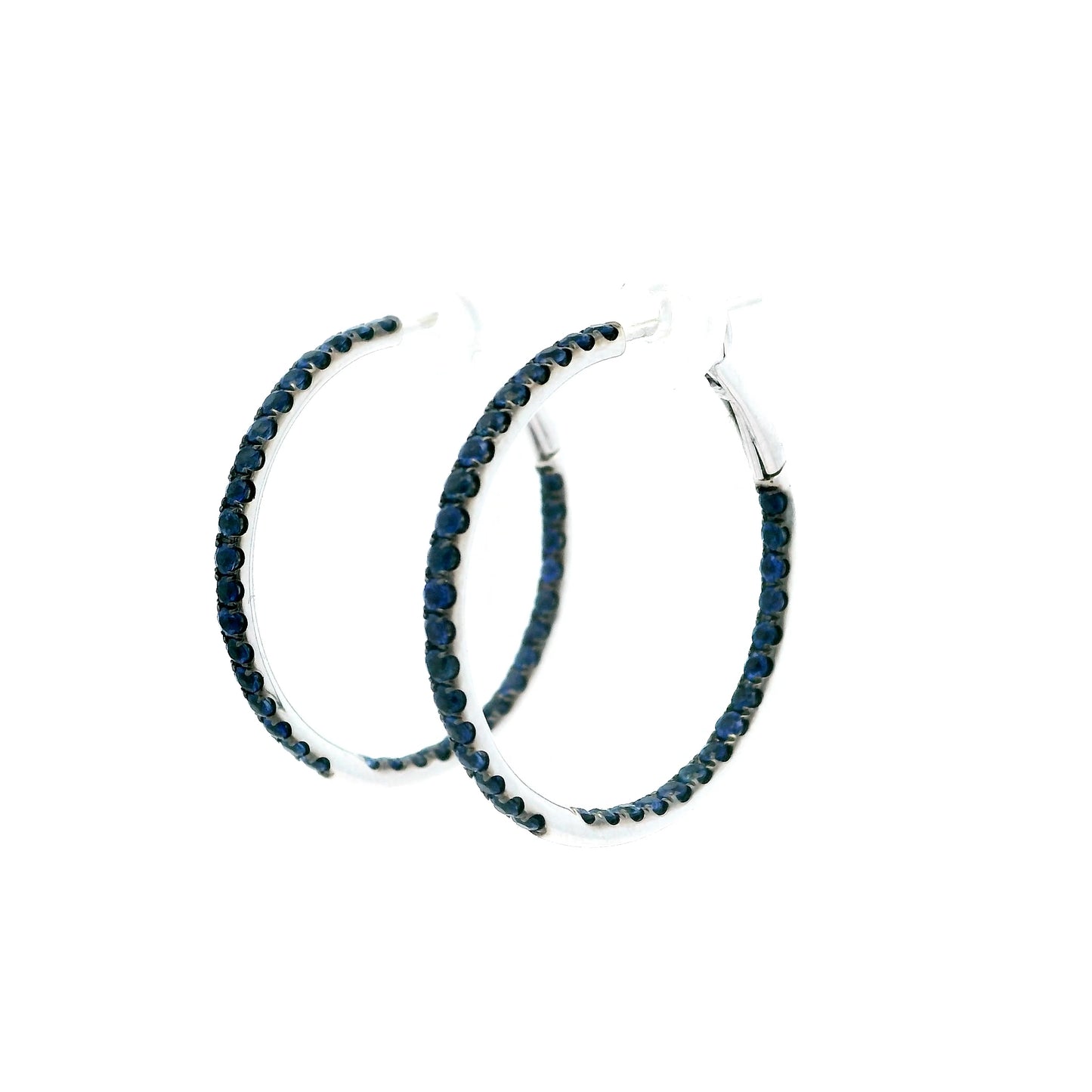 1.58ct Round Sapphire Hoops