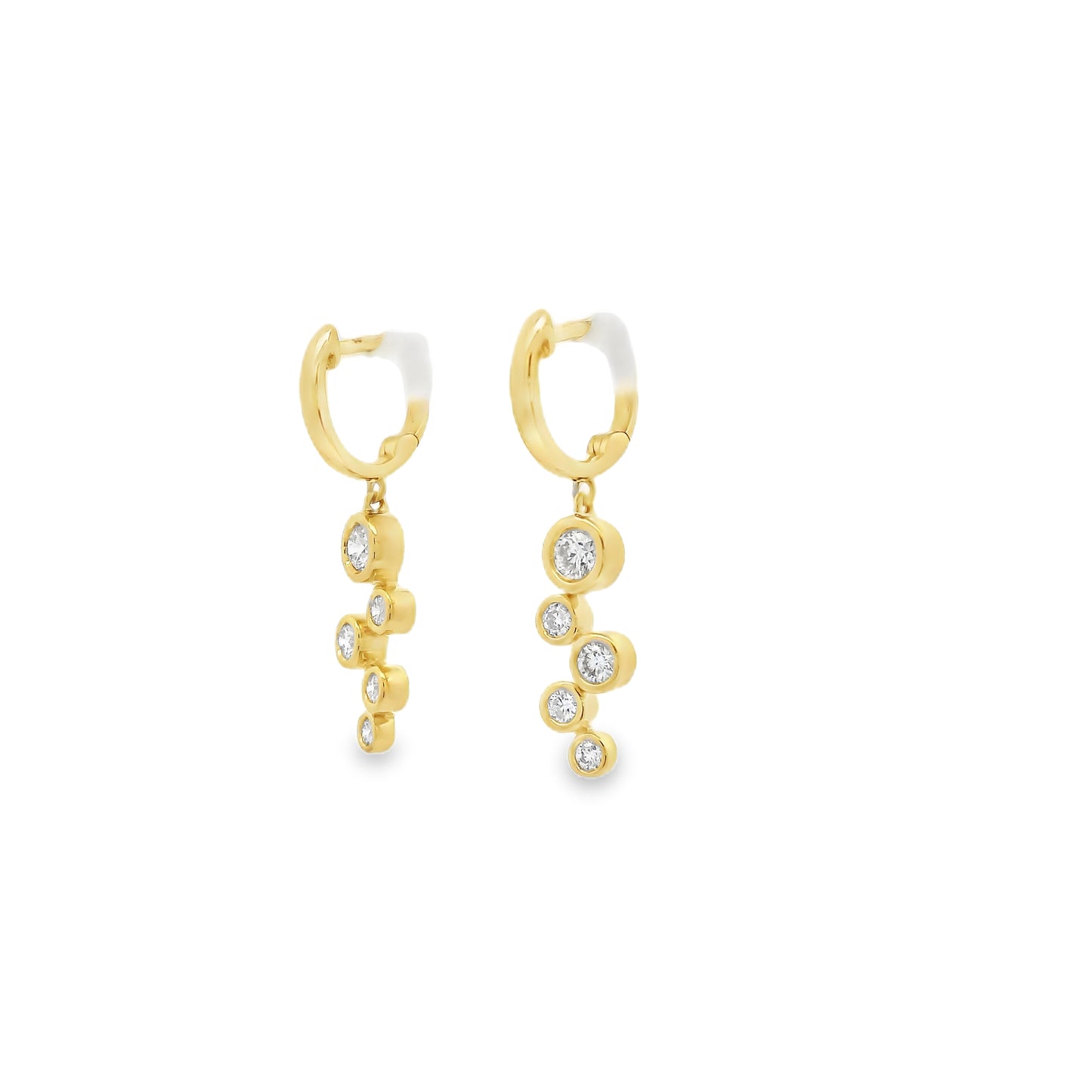 0.38ct Round Diamond Bubbles Drop Earrings
