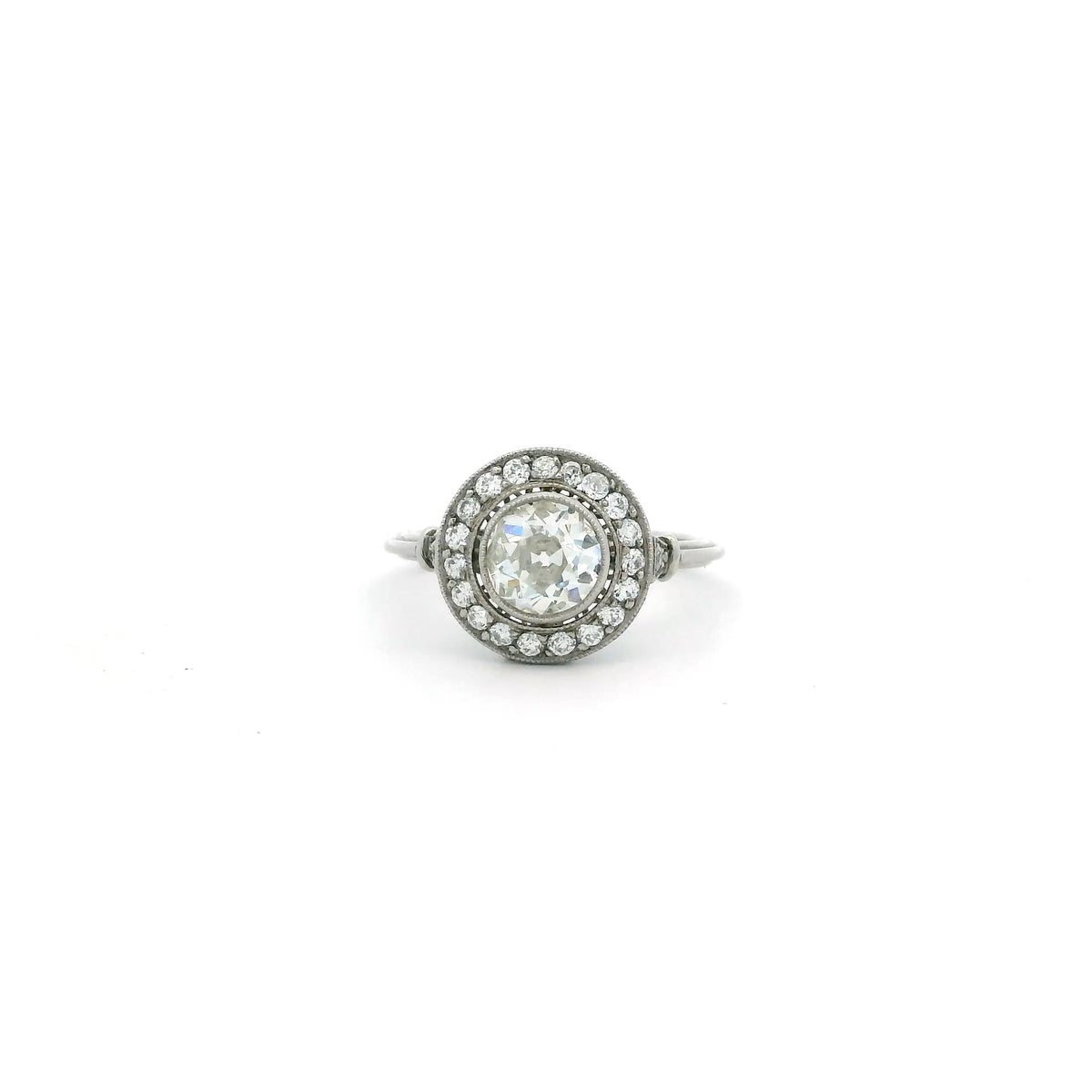 1.20ct Old Cut Diamond Cluster Ring