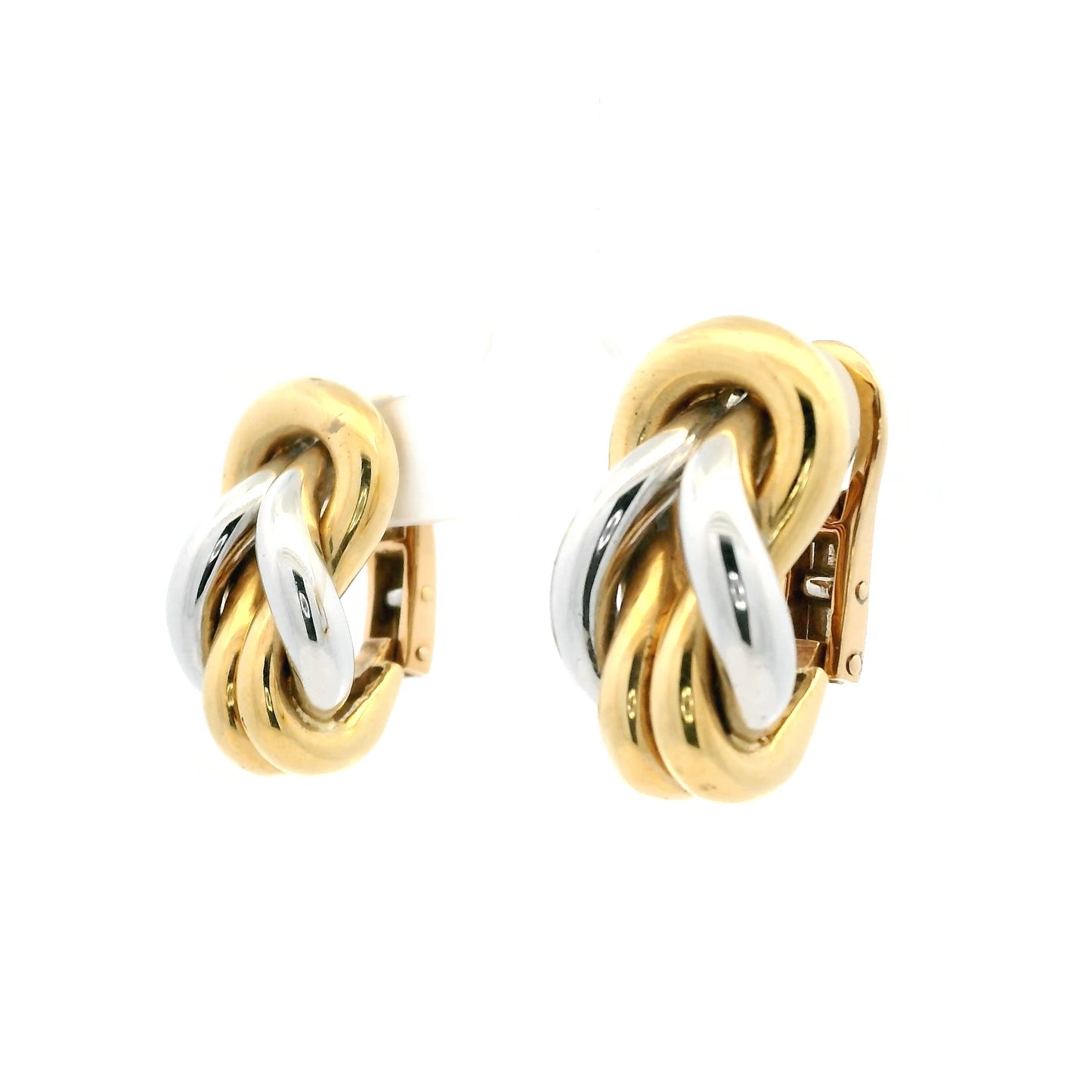 Cartier 18ct White and Yellow Gold Vintage Clip Earrings