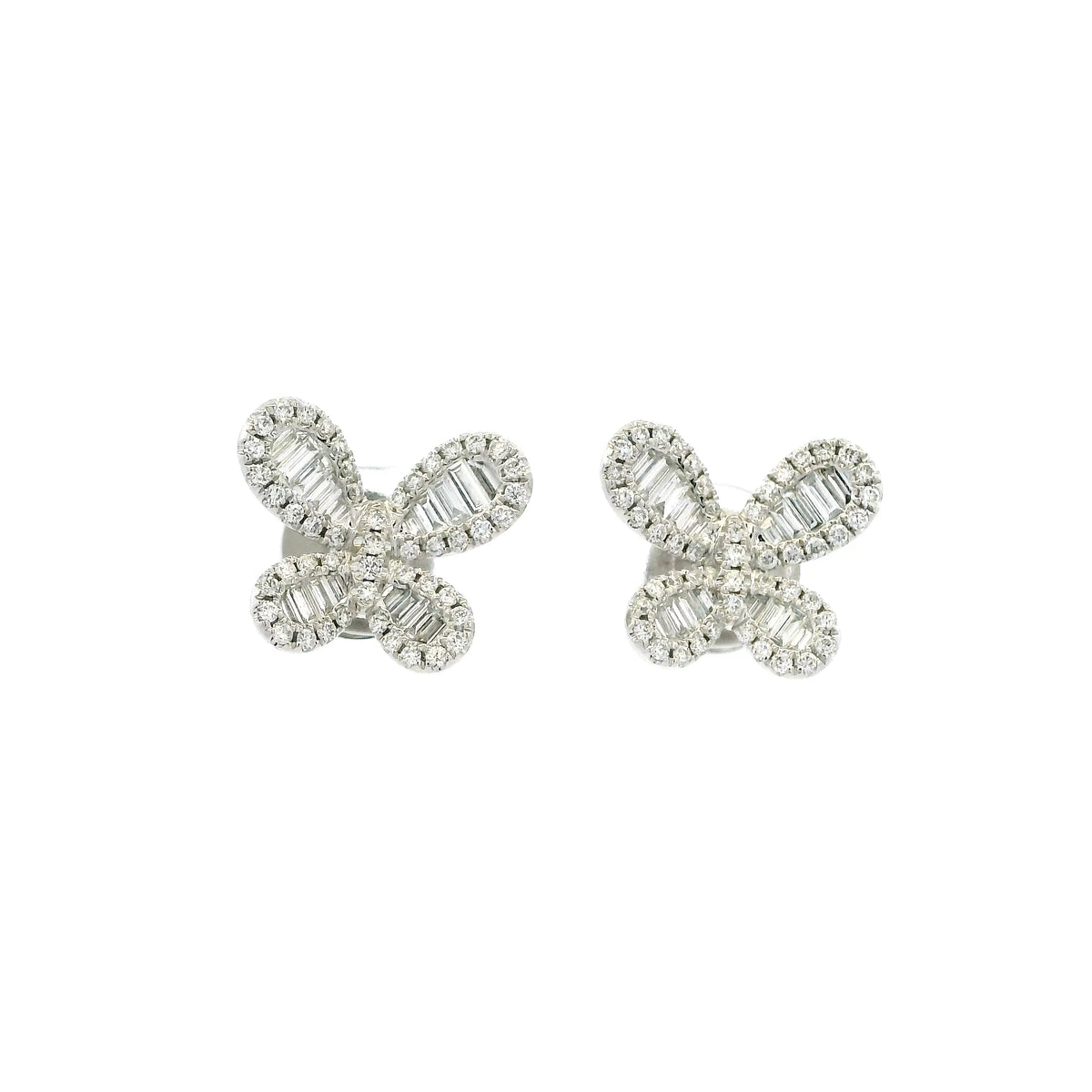 0.84ct Diamond Set Butterfly Earrings