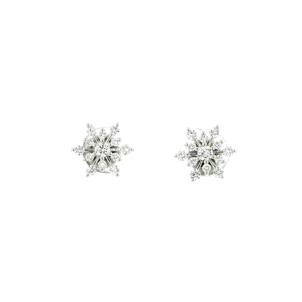 0.53ct Diamond Snowflake Earrings