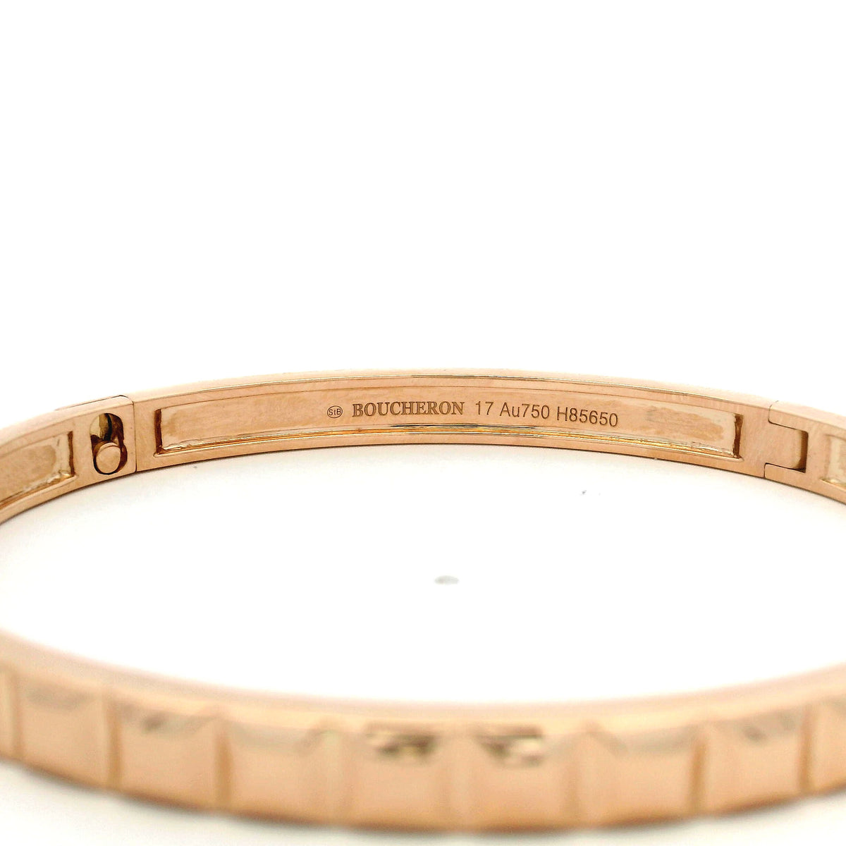 Tiffany & Co Grooved Yellow Gold Torque Bangle