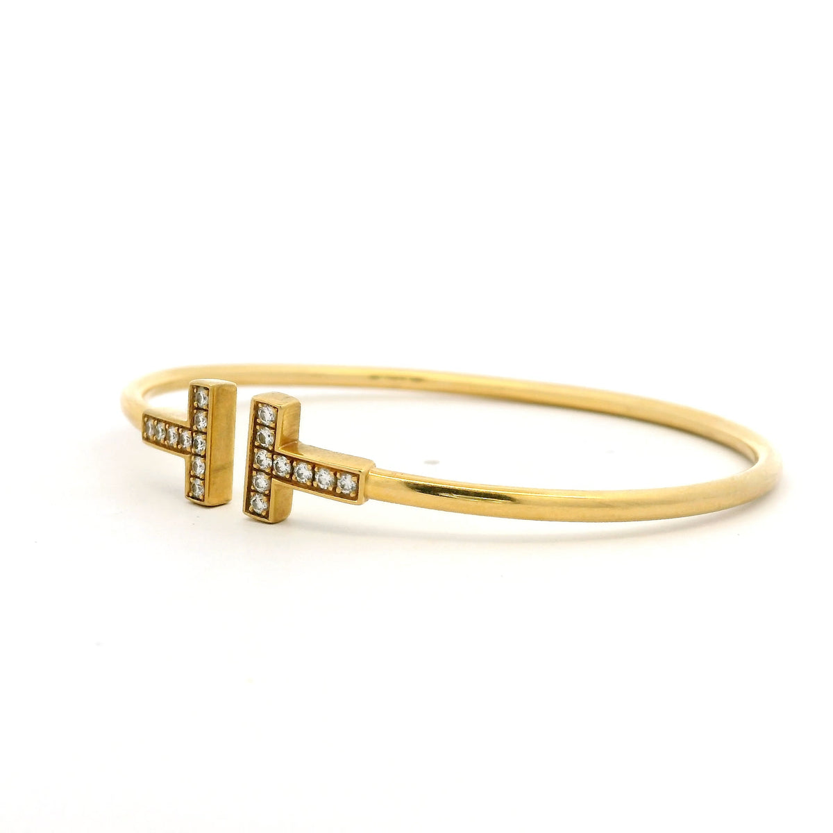 Tiffany & Co Diamond Set T Bangle